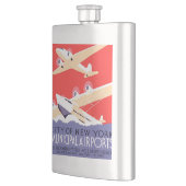 飛行機飛んでいるヴィンテージWPA カラフル フラスク (左)