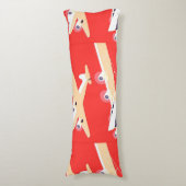 飛行機飛んでいるヴィンテージWPA カラフル ボディピロー (正面縦)