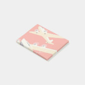 飛行機飛んでいるヴィンテージWPA カラフル ポストイット (アングル)