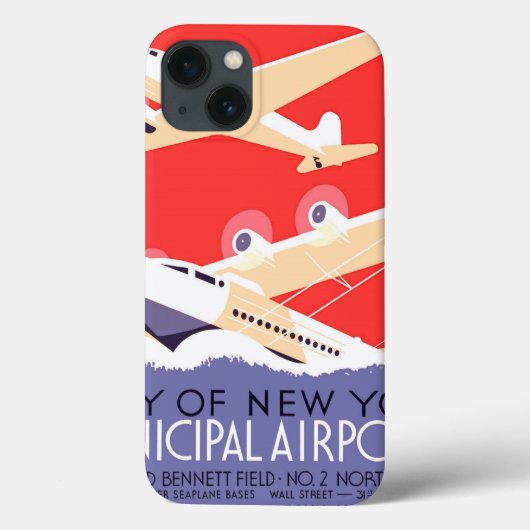 飛行機飛んでいるヴィンテージWPA カラフル Case-Mate iPhoneケース (裏面)