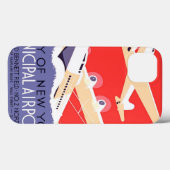 飛行機飛んでいるヴィンテージWPA カラフル Case-Mate iPhoneケース (裏面 (横))