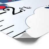 飛行機飛んでいる子供部屋の成長グラフ保は8x 44で！ ポスター (角)