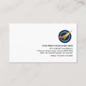 飛行機飛んでいる空港タクシー 名刺 (裏面)