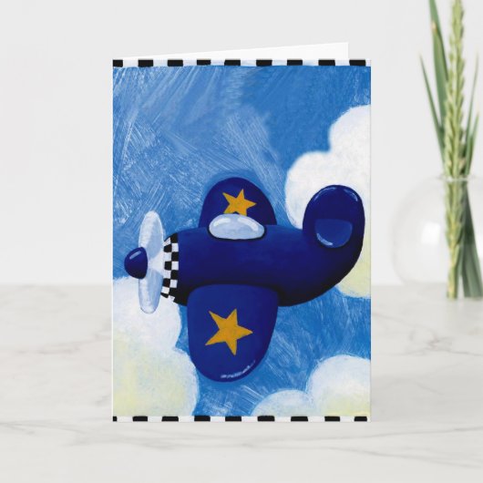 飛行機飛んでいる カード (正面)