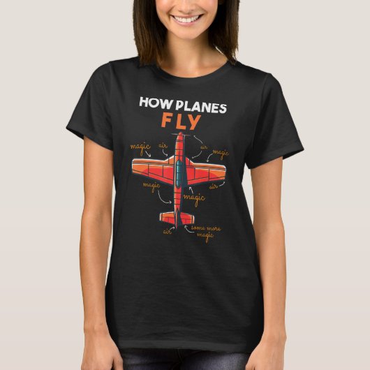 飛行機飛行エンジニアリングパイロットRc計画 Tシャツ (正面)