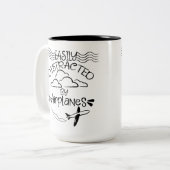 飛行機飛行士パイロット ツートーンマグカップ (正面左)