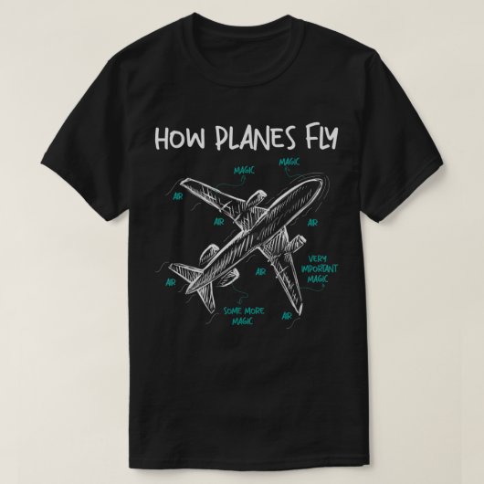 飛行機飛行方法航空宇宙技術者航空縁起 Tシャツ (デザイン正面)