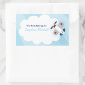 飛行機飛行機カスタムのプレートシール 長方形シール (バッグ)