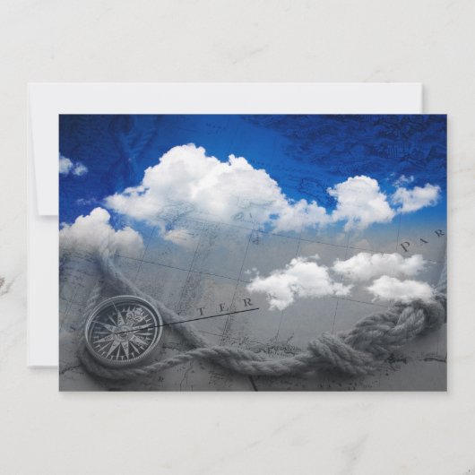 飛行機飛行機パーティの招待状 招待状 (裏面)