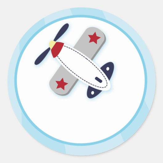 飛行機飛行機封筒用シール/トップパー20 ラウンドシール (正面)