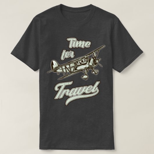 飛行機飛行機推進機パイロット Tシャツ (デザイン正面)