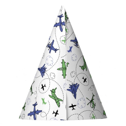 飛行機飛行機航空機の誕生日パーティー パーティーハット (裏面)