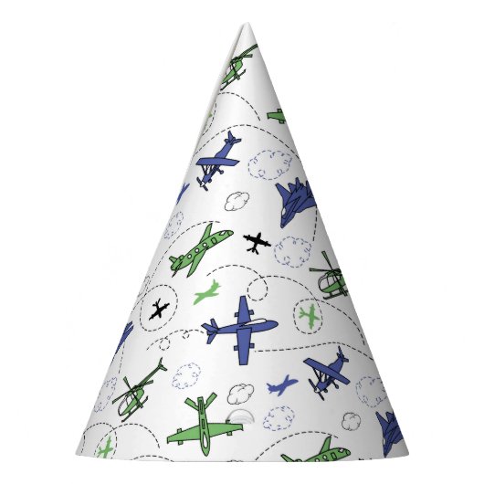 飛行機飛行機航空機の誕生日パーティー パーティーハット (左)