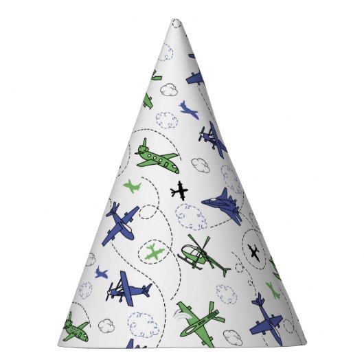 飛行機飛行機航空機の誕生日パーティー パーティーハット (右)