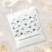 飛行機飛行機航空機の誕生日パーティー フェイバーバッグ (クリップ留めされた状態)