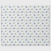 飛行機飛行機航空機の誕生日パーティー ラッピングペーパー (フラット)