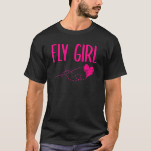 飛行機飛飛んでいるパイロット機航空ジャスト Tシャツ
