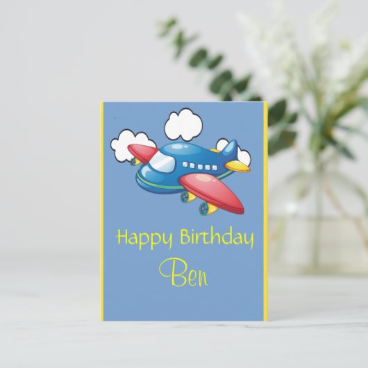 飛行機1歳 ポストカード (スタンド正面)