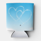 飛行機2青空のハート 缶クーラー (正面)