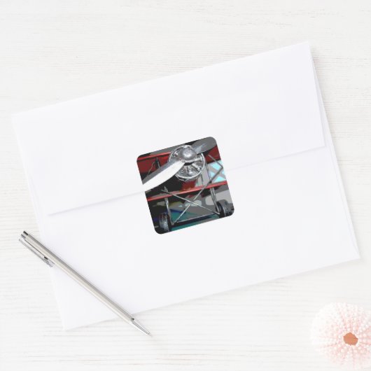 飛行機2 スクエアシール (封筒)