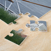 飛行機6の湖のフード、アンカレッジ、アラスカ、米国を浮かべて下さい ジグソーパズル (側面)