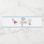 飛行機/アップおよび水遠くにラベル ペットボトルラベル (シングルラベル)