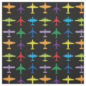 飛行機、カスタム背景とタイルのサイズ ファブリック (見本)