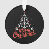 飛行機 クリスマスツリー パイロット オーナメント (正面)