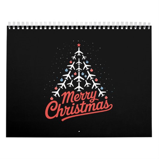 飛行機 クリスマスツリー パイロット カレンダー (カバー)
