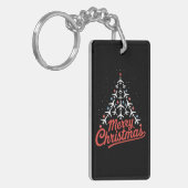 飛行機 クリスマスツリー パイロット キーホルダー (正面左)
