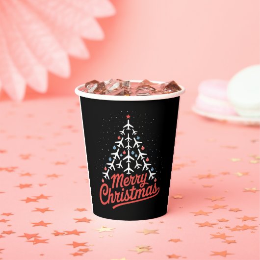 飛行機 クリスマスツリー パイロット 紙コップ (インサイチュ)