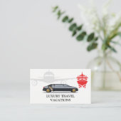 飛行機、クルーズライン、リモ 名刺 (スタンド正面)