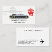 飛行機、クルーズライン、リモ 名刺 (正面/裏面)