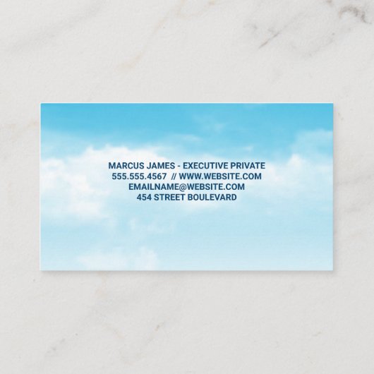 飛行機・クルーズ船 | 旅行休暇 名刺 (裏面)