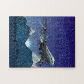 飛行機。ジャンボジェット。 ジグソーパズル (横)