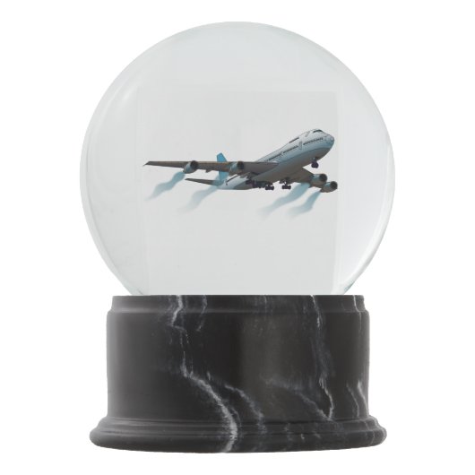 飛行機。ジャンボジェット。 スノーグローブ (正面)