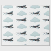 飛行機。ジャンボジェット。 ラッピングペーパー (フラット)