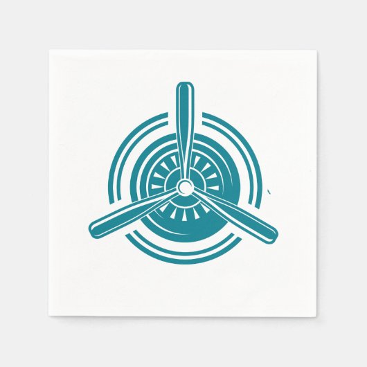 飛行機 スタンダードカクテルナプキン (正面)