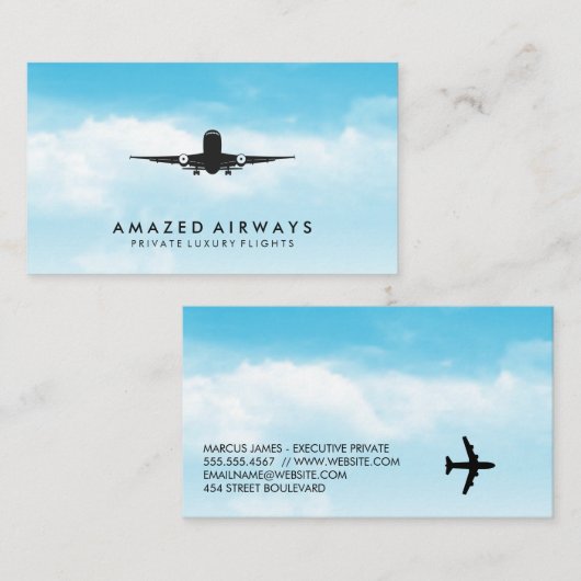 飛行機 | テイクオフ 名刺 (正面/裏面)