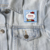 飛行機&トレインベビーシャワー名タグボタン 缶バッジ (インサイチュ)