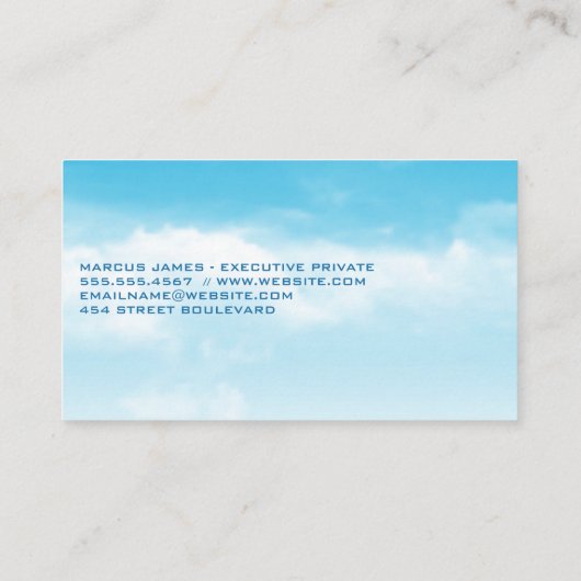 飛行機 |トロピカルロゴ 名刺 (裏面)