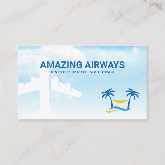 飛行機 |トロピカルロゴ 名刺 (正面)