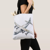 飛行機 トートバッグ (クローズアップ)