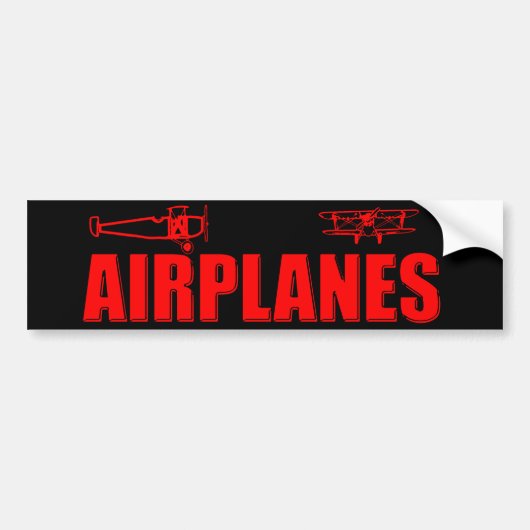 飛行機 バンパーステッカー (正面)