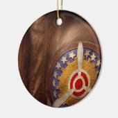 飛行機-パイロット – フライトジャケット セラミックオーナメント (左)