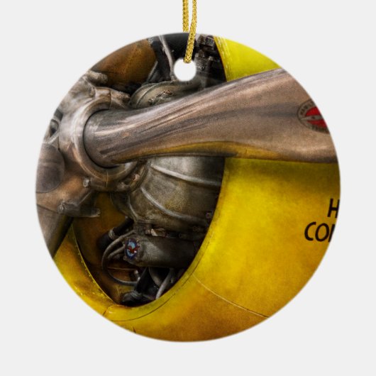 飛行機-パイロット – プロップ – Twin Wasp セラミックオーナメント (正面)