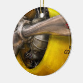 飛行機-パイロット – プロップ – Twin Wasp セラミックオーナメント (左)