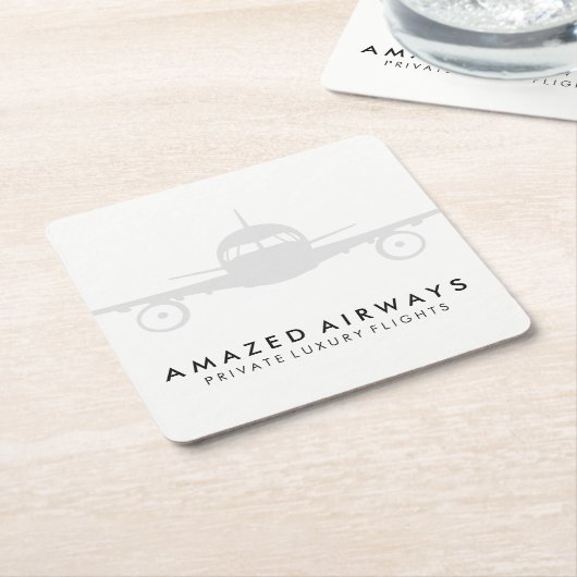 飛行機 |フライト スクエアペーパーコースター (アングル)