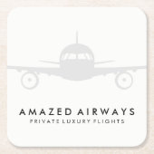 飛行機 |フライト スクエアペーパーコースター (正面)