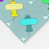 飛行機 フリースブランケット (角)